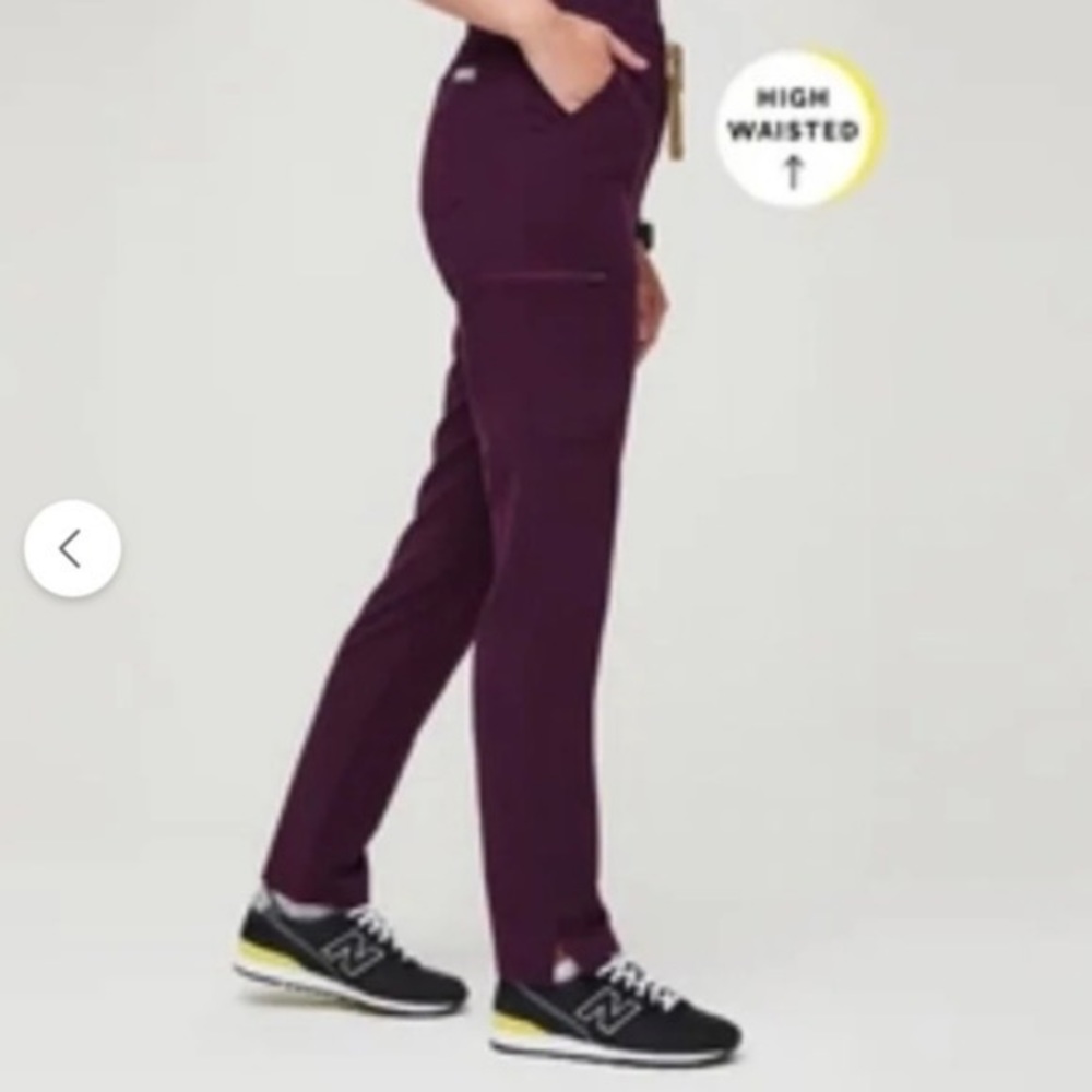 NWT Figs Deep Purple Yola High Waisted MEDIUM PETITE